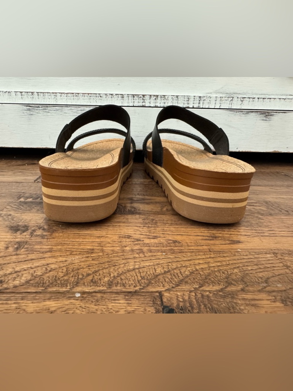 Reef Cushion Vista Hi Black Platform Shoes Sandals Women's Size 9.5 - Picture 4 of 6